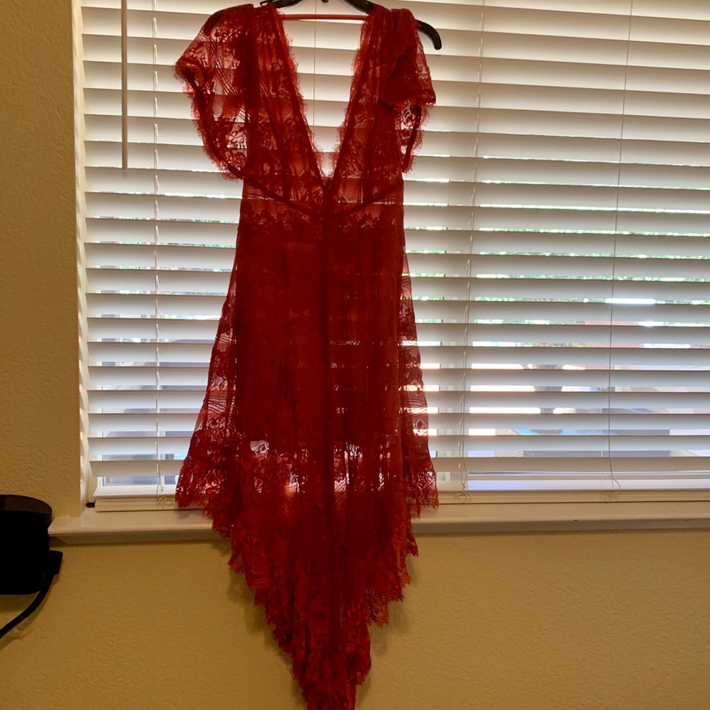 NWT Very Cute Nasty Gal Red Lace Dress